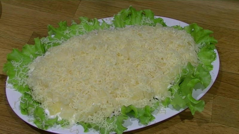 слой тертого сыра